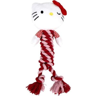 CERDÁ LIFE'S LITTLE MOMENTS Hello Kitty Bijtring voor honden, robuust touwspeelgoed voor huisdieren, ideaal voor kauwen en tandenpoetsen, bijtring voor kleine en grote honden CERDÁ LIFE'S LITTLE MOMENTS Hello Kitty Bijtring voor honden, robuust touwspeelgoed voor huisdieren, ideaal voor kauwen en tandenpoetsen, bijtring voor kleine en grote honden
