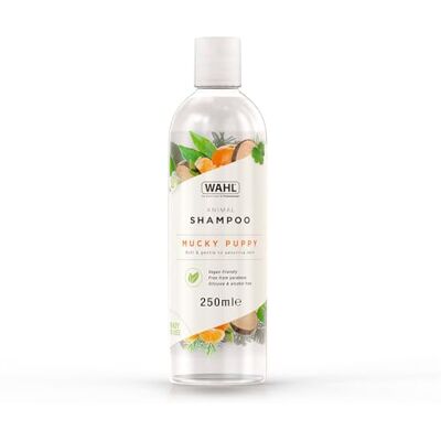 Wahl Mucky Puppy shampoo, hondenshampoo, shampoo voor huisdieren, zachte huisdiervriendelijke formule, gevoelige huid, shampoo voor jonge dieren, klaar voor gebruik, vuil verwijderen. Wahl Mucky Puppy shampoo, hondenshampoo, shampoo voor huisdieren, zachte huisdiervriendelijke formule, gevoelige huid, shampoo voor jonge dieren, klaar voor gebruik, vuil verwijderen.