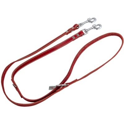 JACK AND VANILLA , Trainingslijn voor honden, model vet leer, kleur rood, maat 12 mm x 200 cm JACK AND VANILLA , Trainingslijn voor honden, model vet leer, kleur rood, maat 12 mm x 200 cm