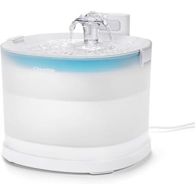 Cheerble Kattenfontein, 2 liter, zonder pomp, drinkfontein voor katten met bewegingsmelder, BPA-vrij, 23 dB ultralicht, eenvoudige reiniging, waterfontein voor katten en kleine dieren (Elfin E1) Cheerble Kattenfontein, 2 liter, zonder pomp, drinkfontein voor katten met bewegingsmelder, BPA-vrij, 23 dB ultralicht, eenvoudige reiniging, waterfontein voor katten en kleine dieren (Elfin E1)