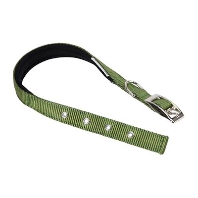 Ferplast middelgrote hondenhalsband, verstelbare, gevoerde nylon hondenhalsband met metalen gesp, nekomtrek 32-39 cm, donkergroen Ferplast middelgrote hondenhalsband, verstelbare, gevoerde nylon hondenhalsband met metalen gesp, nekomtrek 32-39 cm, donkergroen