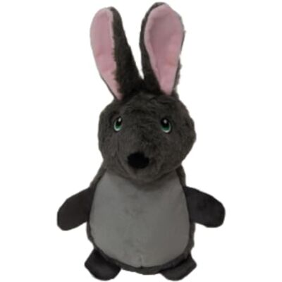 JACK AND VANILLA , Doudou-konijn met knijper voor honden en katten, zachte textuur, aantrekkelijk design, gemakkelijk te reinigen, maat 18 cm, kleur: grijs, voor alle rassen JACK AND VANILLA , Doudou-konijn met knijper voor honden en katten, zachte textuur, aantrekkelijk design, gemakkelijk te reinigen, maat 18 cm, kleur: grijs, voor alle rassen