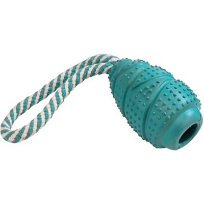 Nobby Massief rubberen jumper met touw: 11 cm, touw: 14 cm Nobby Massief rubberen jumper met touw: 11 cm, touw: 14 cm
