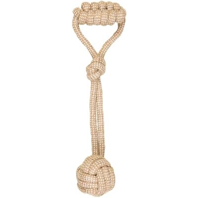 La cordeline Hondenspeelgoed, katoen, hennep, natuurlijk, om te kauwen, interactief speelgoed voor honden, puppy's, ballans 41 cm La cordeline Hondenspeelgoed, katoen, hennep, natuurlijk, om te kauwen, interactief speelgoed voor honden, puppy's, ballans 41 cm
