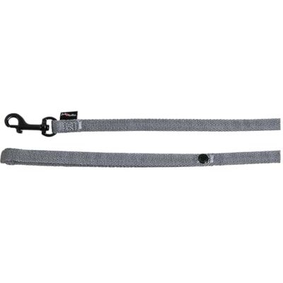 JACK AND VANILLA , Hondenriem, model Comfort Tube nylon, kleur grijs, maat M, 20 mm x 152 cm JACK AND VANILLA , Hondenriem, model Comfort Tube nylon, kleur grijs, maat M, 20 mm x 152 cm
