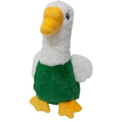 JACK AND VANILLA , Doudou Eend met knijper voor honden en katten, zacht en duurzaam stoffen speelgoed, stimuleert het spel, maat 18 cm, kleur geel, voor alle rassen JACK AND VANILLA , Doudou Eend met knijper voor honden en katten, zacht en duurzaam stoffen speelgoed, stimuleert het spel, maat 18 cm, kleur geel, voor alle rassen