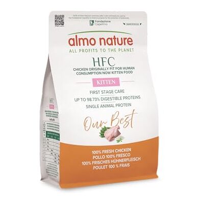 almo nature HFC Our Best Kitten Brokjes voor Kittens Verse Kip, Monoproteïne Human-Grade Kwaliteit, Glutenvrij, Voor Evenwichtige Groei 300g almo nature HFC Our Best Kitten Brokjes voor Kittens Verse Kip, Monoproteïne Human-Grade Kwaliteit, Glutenvrij, Voor Evenwichtige Groei 300g