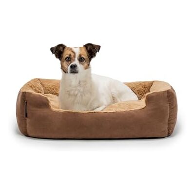 Hondenbed Beige/Maaron - Omkeerbaar kussen - 60x48x18 cm Hondenbed Beige/Maaron - Omkeerbaar kussen - 60x48x18 cm