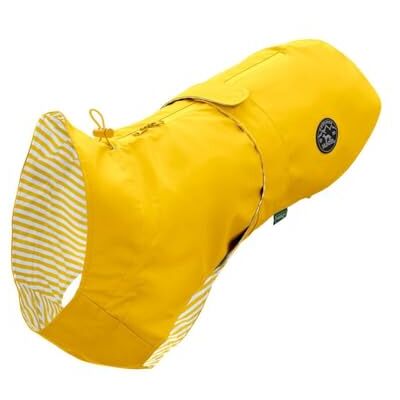HUNTER Hondenregenjas MILFORD, kleur: geel, ergonomische pasvorm, individueel verstelbaar, ritssluiting voor harnasdragers, onderhoudsvriendelijk & wasbaar op 30 °C, maat: 65 HUNTER Hondenregenjas MILFORD, kleur: geel, ergonomische pasvorm, individueel verstelbaar, ritssluiting voor harnasdragers, onderhoudsvriendelijk & wasbaar op 30 °C, maat: 65