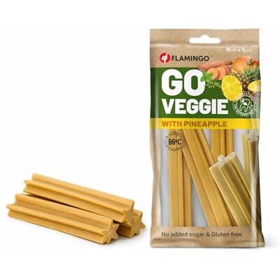 Flamingo VEGGIE STAAF MET ANANAS 18CM 3ST 150GR Flamingo VEGGIE STAAF MET ANANAS 18CM 3ST 150GR