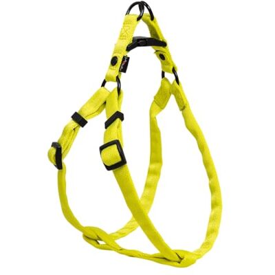 JACK AND VANILLA , Ergonomisch harnas van geel nylon voor honden, verstelbaar, licht en duurzaam, biedt comfort en zichtbaarheid, ideaal voor wandelingen, maat XS, 12 mm x 27-38 cm, model comfort JACK AND VANILLA , Ergonomisch harnas van geel nylon voor honden, verstelbaar, licht en duurzaam, biedt comfort en zichtbaarheid, ideaal voor wandelingen, maat XS, 12 mm x 27-38 cm, model comfort