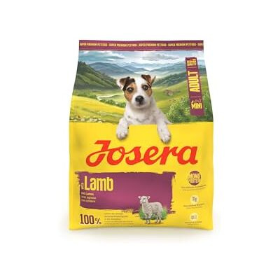 Josera Mini Lam, 900 g, droogvoer voor kleine volwassen honden Adult graanvrij premium voer met zoete aardappelen, kruiden en vruchten kleine kroketten extra verdraagbaar Josera Mini Lam, 900 g, droogvoer voor kleine volwassen honden Adult graanvrij premium voer met zoete aardappelen, kruiden en vruchten kleine kroketten extra verdraagbaar