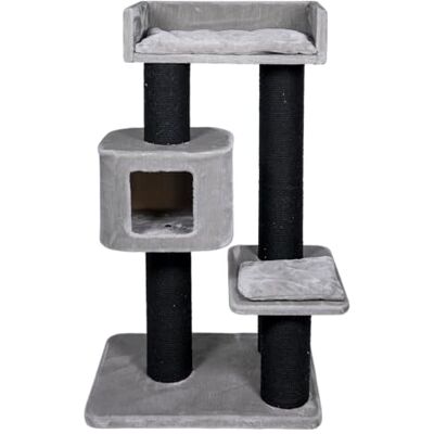 JACK AND VANILLA , Moderne krabpaal voor katten, elegant en duurzaam design, ideaal om te krabben en te spelen, afmetingen 70 x 50 x 120 cm, kleur: grijs, krabpaal model JACK AND VANILLA , Moderne krabpaal voor katten, elegant en duurzaam design, ideaal om te krabben en te spelen, afmetingen 70 x 50 x 120 cm, kleur: grijs, krabpaal model