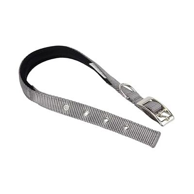 Ferplast Medium Size Hondenhalsband Verstelbare Gevoerde Nylon Hondenhalsband Metalen Gesp, Nekomvang 32-39 cm, Grijs Ferplast Medium Size Hondenhalsband Verstelbare Gevoerde Nylon Hondenhalsband Metalen Gesp, Nekomvang 32-39 cm, Grijs