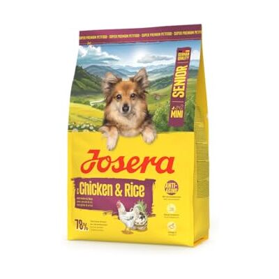 Josera Mini Senior Kip & Rijst (1 x 3 kg) Premium droogvoer voor volwassen oudere honden van kleine rassen Anti-aging & nierontlasting Extra kleine kroketten glutenvrij 1 stuk verpakt Josera Mini Senior Kip & Rijst (1 x 3 kg) Premium droogvoer voor volwassen oudere honden van kleine rassen Anti-aging & nierontlasting Extra kleine kroketten glutenvrij 1 stuk verpakt