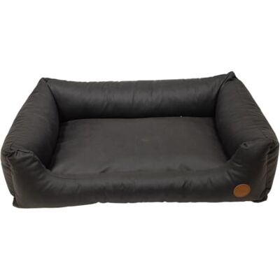 JACK AND VANILLA , Optimaal comfort bank voor honden en katten, elegant design, duurzame materialen, gemakkelijk te onderhouden, afmetingen 100 x 70 cm, kleur: zwart JACK AND VANILLA , Optimaal comfort bank voor honden en katten, elegant design, duurzame materialen, gemakkelijk te onderhouden, afmetingen 100 x 70 cm, kleur: zwart