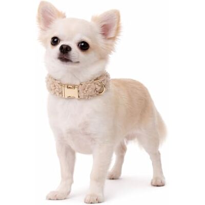 Flamingo Hond Halsband Pookie Beige XS 23-35cm 15mm Flamingo Hond Halsband Pookie Beige XS 23-35cm 15mm