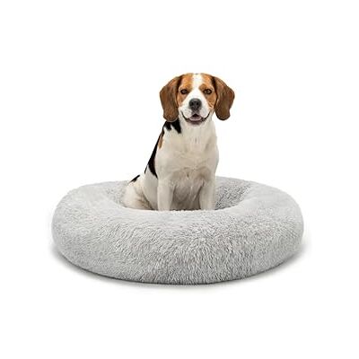 lionto Donutbed voor honden en katten, pluizig rond hondenbed voor kleine en grote huisdieren, (XXL) 80 cm Ø, zacht kattenbed van knuffelpluche, hondenkussen met extra dikke vulling, lichtgrijs lionto Donutbed voor honden en katten, pluizig rond hondenbed voor kleine en grote huisdieren, (XXL) 80 cm Ø, zacht kattenbed van knuffelpluche, hondenkussen met extra dikke vulling, lichtgrijs