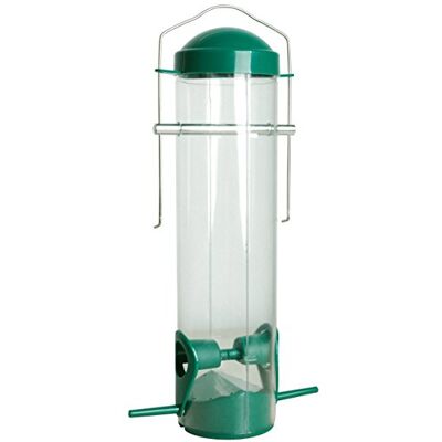 dobar ® Kleine vogelvoederzuil met aanvliegstangen hangend wildvogelvoederdispenser van kunststof voor de tuin/terras/balkon Ø 7 x 25 cm groen dobar ® Kleine vogelvoederzuil met aanvliegstangen hangend wildvogelvoederdispenser van kunststof voor de tuin/terras/balkon Ø 7 x 25 cm groen