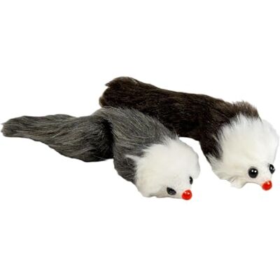 JACK AND VANILLA , Kattenspeelgoed in muisvorm, 2 stuks, stimuleert het jachtinstinct, duurzame materialen, gemakkelijk te reinigen, 16 cm, verschillende kleuren, model Cat Toys JACK AND VANILLA , Kattenspeelgoed in muisvorm, 2 stuks, stimuleert het jachtinstinct, duurzame materialen, gemakkelijk te reinigen, 16 cm, verschillende kleuren, model Cat Toys
