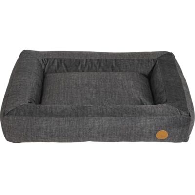 JACK AND VANILLA , Bed Box, hondenbed, model Manchester, kleur grijs, maat L, 100 x 70 cm JACK AND VANILLA , Bed Box, hondenbed, model Manchester, kleur grijs, maat L, 100 x 70 cm