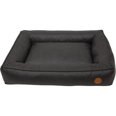 JACK AND VANILLA , Ergonomisch hondenbed voor honden, ruim, 100 x 70 cm, elegant design, zwart, duurzame materialen, gemakkelijk te reinigen, warmte-isolatie, antislip veiligheid JACK AND VANILLA , Ergonomisch hondenbed voor honden, ruim, 100 x 70 cm, elegant design, zwart, duurzame materialen, gemakkelijk te reinigen, warmte-isolatie, antislip veiligheid