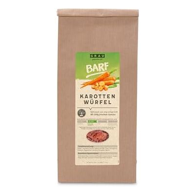 Grau het origineel Gedroogde groenten voor BARFen voor honden Wortelblokjes, 1 st. (1 x 500 g) Grau het origineel Gedroogde groenten voor BARFen voor honden Wortelblokjes, 1 st. (1 x 500 g)