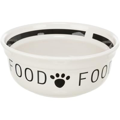 Trixie Kom "Food", Keramisch, 0,25 l/ø 13 cm, wit/zwart Trixie Kom "Food", Keramisch, 0,25 l/ø 13 cm, wit/zwart