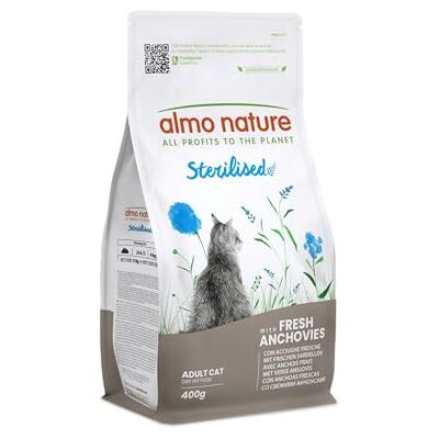 Almo Nature Cat Functional Sterilised con Acciughe Fresche - 400 g zak - Kattenvoer Almo Nature Cat Functional Sterilised con Acciughe Fresche - 400 g zak - Kattenvoer