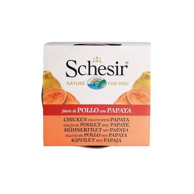 Schesir AGr.as Delic Sches.Dog Po/Papaya 150gr. Schesir AGr.as Delic Sches.Dog Po/Papaya 150gr.