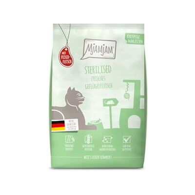 MjAMjAM Premium droogvoer voor katten Knapperige maaltijden Gesteriliseerd Vers gevogeltevlees, enkele verpakking (1 x 1,5 kg), graanvrij MjAMjAM Premium droogvoer voor katten Knapperige maaltijden Gesteriliseerd Vers gevogeltevlees, enkele verpakking (1 x 1,5 kg), graanvrij