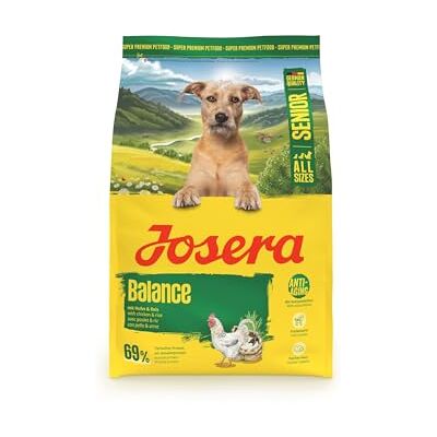 Josera Senior Balance Kip & Rijst (1 x 3 kg) Premium droogvoer voor volwassen oudere honden fosforarm met weinig vet en eiwitten speciaal voor senioren glutenvrij 1 stuk Josera Senior Balance Kip & Rijst (1 x 3 kg) Premium droogvoer voor volwassen oudere honden fosforarm met weinig vet en eiwitten speciaal voor senioren glutenvrij 1 stuk
