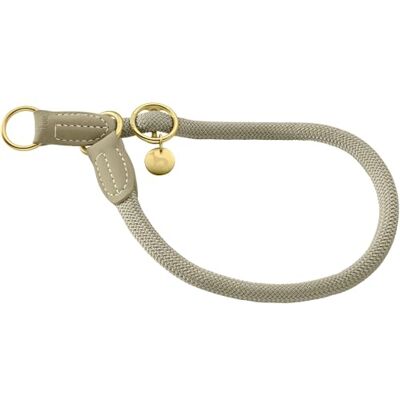 HUNTER Dressuurhalsband Malibu van touw met polyamide kern, traploos verstelbare trainingshalsband met stopring en kunstlederen doppen voor dagelijks gebruik en training, kleur saliegroen, maat 45 HUNTER Dressuurhalsband Malibu van touw met polyamide kern, traploos verstelbare trainingshalsband met stopring en kunstlederen doppen voor dagelijks gebruik en training, kleur saliegroen, maat 45