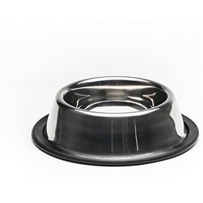 AQPET Roestvrij staal Cocker Bowl met antislip siliconen basis voor honden katten Kleine dieren 350 ml. 11 Cm AQPET Roestvrij staal Cocker Bowl met antislip siliconen basis voor honden katten Kleine dieren 350 ml. 11 Cm