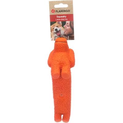 Flamingo Honna, honna, hondje, oranje, 10,5 x 28,2 x 8 cm, met squeaker Flamingo Honna, honna, hondje, oranje, 10,5 x 28,2 x 8 cm, met squeaker