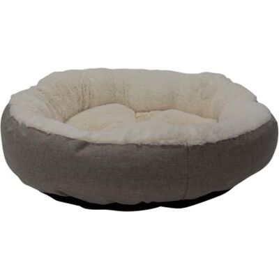 JACK AND VANILLA , Mand, model Nimba ronde vorm, comfortabel, voor honden en katten, elegant design in zandkleur, gemakkelijk te reinigen, afmetingen 50 x 50 x 15 cm JACK AND VANILLA , Mand, model Nimba ronde vorm, comfortabel, voor honden en katten, elegant design in zandkleur, gemakkelijk te reinigen, afmetingen 50 x 50 x 15 cm