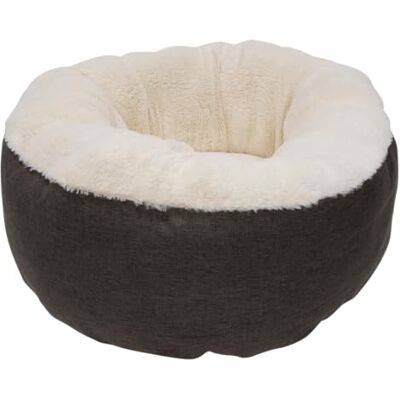 JACK AND VANILLA , Hoog bed voor honden en katten, modern design, duurzame stof, afneembare en wasbare overtrek, antislip onderkant, afmetingen 60 x 60 cm, donkerbruin JACK AND VANILLA , Hoog bed voor honden en katten, modern design, duurzame stof, afneembare en wasbare overtrek, antislip onderkant, afmetingen 60 x 60 cm, donkerbruin