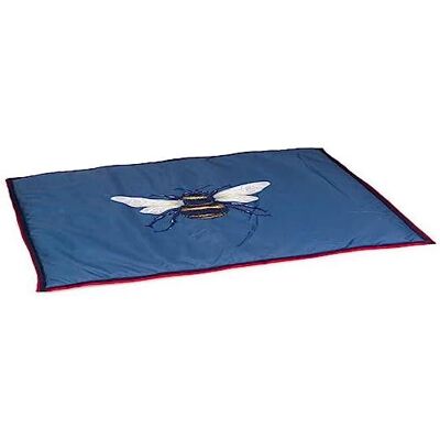 House Of Paws Navy Bee Waterdichte Ovale Mat - Klein House Of Paws Navy Bee Waterdichte Ovale Mat - Klein