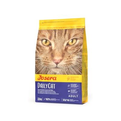 Josera DailyCat (1 x 2 kg), graanvrij kattenvoer met gevogelte, kruiden en vruchten, super premium droogvoer voor volwassen katten, per stuk verpakt Josera DailyCat (1 x 2 kg), graanvrij kattenvoer met gevogelte, kruiden en vruchten, super premium droogvoer voor volwassen katten, per stuk verpakt