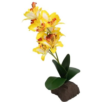 Lucky Reptile Scape it Easy Orchidee groot geel ca. 35 cm decoratieve plant voor terraria Lucky Reptile Scape it Easy Orchidee groot geel ca. 35 cm decoratieve plant voor terraria
