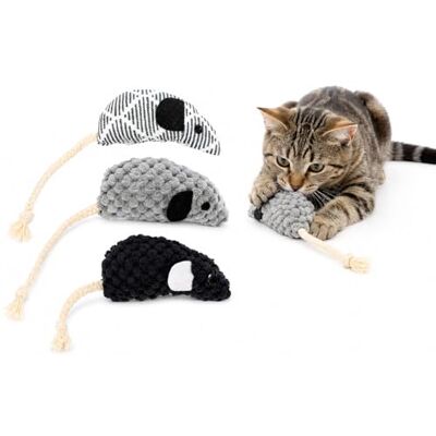 Flamingo Speelgoed voor katten, mozza, muis, mix, 17,5 x 4 x 3,2 cm, met kattenkruid Flamingo Speelgoed voor katten, mozza, muis, mix, 17,5 x 4 x 3,2 cm, met kattenkruid