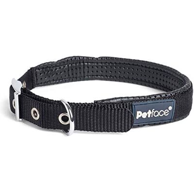 Petface Gewatteerde Nylon Halsband, Klein, Zwart Petface Gewatteerde Nylon Halsband, Klein, Zwart