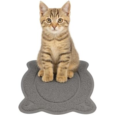 Flamingo Kattenbakmat Randy grijs 40 x 26 x 0,4 cm Flamingo Kattenbakmat Randy grijs 40 x 26 x 0,4 cm