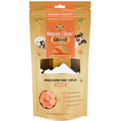 Dogsee Himalaya-Yak kaas tandverzorging kauwsnack met wortelsmaak voor honden 130 g (1 grote kauwsnack) Voor een betere darmgezondheid Zonder granen, zonder gluten Geurloze hondensnoepjes Dogsee Himalaya-Yak kaas tandverzorging kauwsnack met wortelsmaak voor honden 130 g (1 grote kauwsnack) Voor een betere darmgezondheid Zonder granen, zonder gluten Geurloze hondensnoepjes