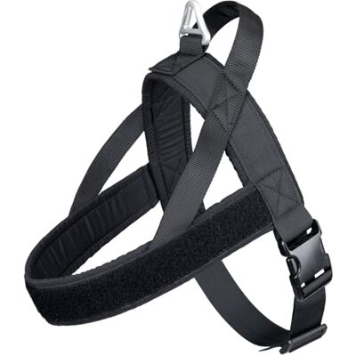 EXCELLENT ELITE SPANKER Gewatteerd Hondenharnas Anti-Trek, Verstelbaar Nylon Tuigje voor Kleine, Middelgrote en Grote Honden (Zwart, S) EXCELLENT ELITE SPANKER Gewatteerd Hondenharnas Anti-Trek, Verstelbaar Nylon Tuigje voor Kleine, Middelgrote en Grote Honden (Zwart, S)