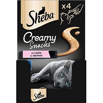 Sheba Creamy Snacks Creamy Salmon Cat Treat Handige handliksticks 44 x 12g Sheba Creamy Snacks Creamy Salmon Cat Treat Handige handliksticks 44 x 12g