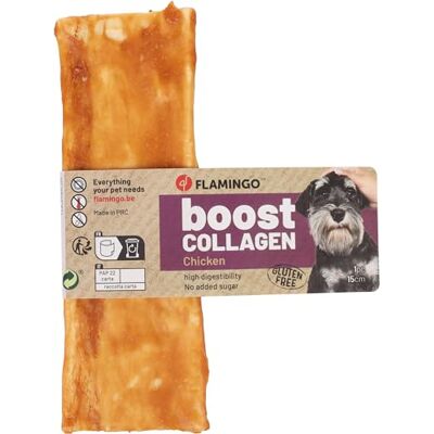 Flamingo Snack Boost riemen met kip en collageen – traktatie voor honden, ondersteunt gewrichten en huid Flamingo Snack Boost riemen met kip en collageen – traktatie voor honden, ondersteunt gewrichten en huid