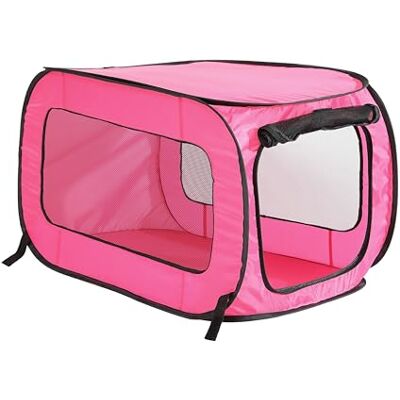 Beatrice Home Fashions Draagbaar, inklapbaar, pop-up kennel reizen kat en hond krat, 82,5 cm L x 49,5 cm B x 49,5 cm H, fuchsia Beatrice Home Fashions Draagbaar, inklapbaar, pop-up kennel reizen kat en hond krat, 82,5 cm L x 49,5 cm B x 49,5 cm H, fuchsia