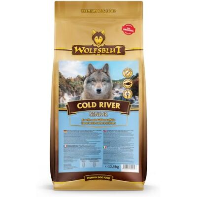 Wolfsblut Cold River Senior voer met forel en zoete aardappelen voor honden Senior vanaf 7 jaar Wolfsblut Cold River Senior voer met forel en zoete aardappelen voor honden Senior vanaf 7 jaar