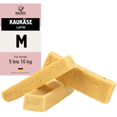 Kauies Luchtige kauwkaas, 100% natuurlijke kaasstandaard voor honden, van koemelk, eiwitrijk, lactosevrij, glutenvrij, ideaal voor puppy's en senioren, Made in Germany, maat M (3 x 75 g) tot 20 kg Kauies Luchtige kauwkaas, 100% natuurlijke kaasstandaard voor honden, van koemelk, eiwitrijk, lactosevrij, glutenvrij, ideaal voor puppy's en senioren, Made in Germany, maat M (3 x 75 g) tot 20 kg